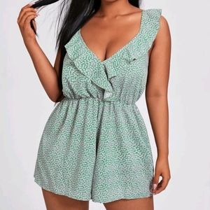 Plus Size Floral Romper